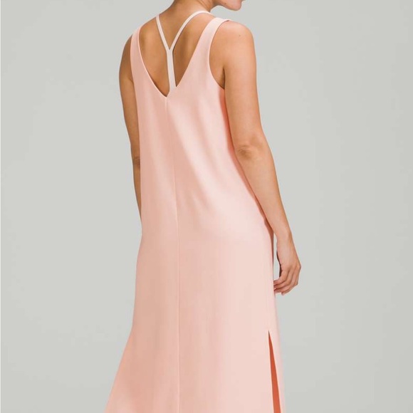 NWT Lululemon V-Neck Midi Dress | Pink Mist | Size 4 - Picture 2 of 11